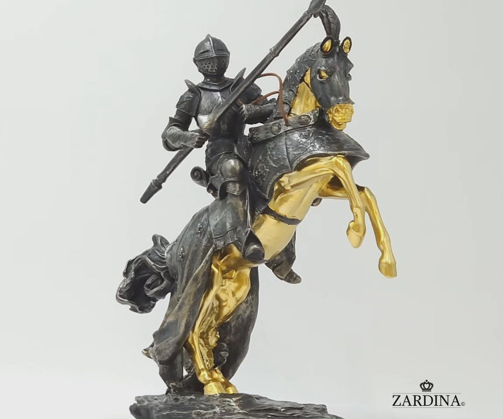 First Knight in Battle Art Sculpture Abstract Home Interior Décor